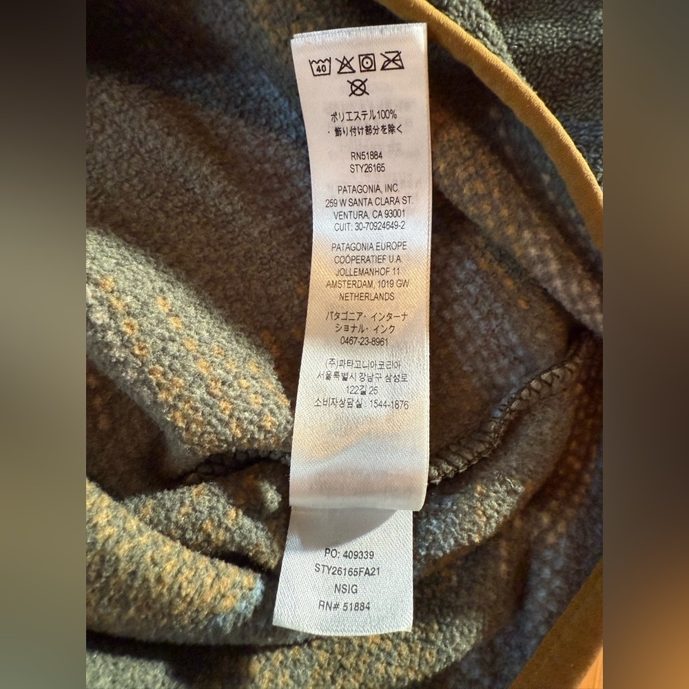 Patagonia Micro D T Snap Fleece Pullover Native Seeds Industrial Green Mens Sz S - Picture 8 of 13